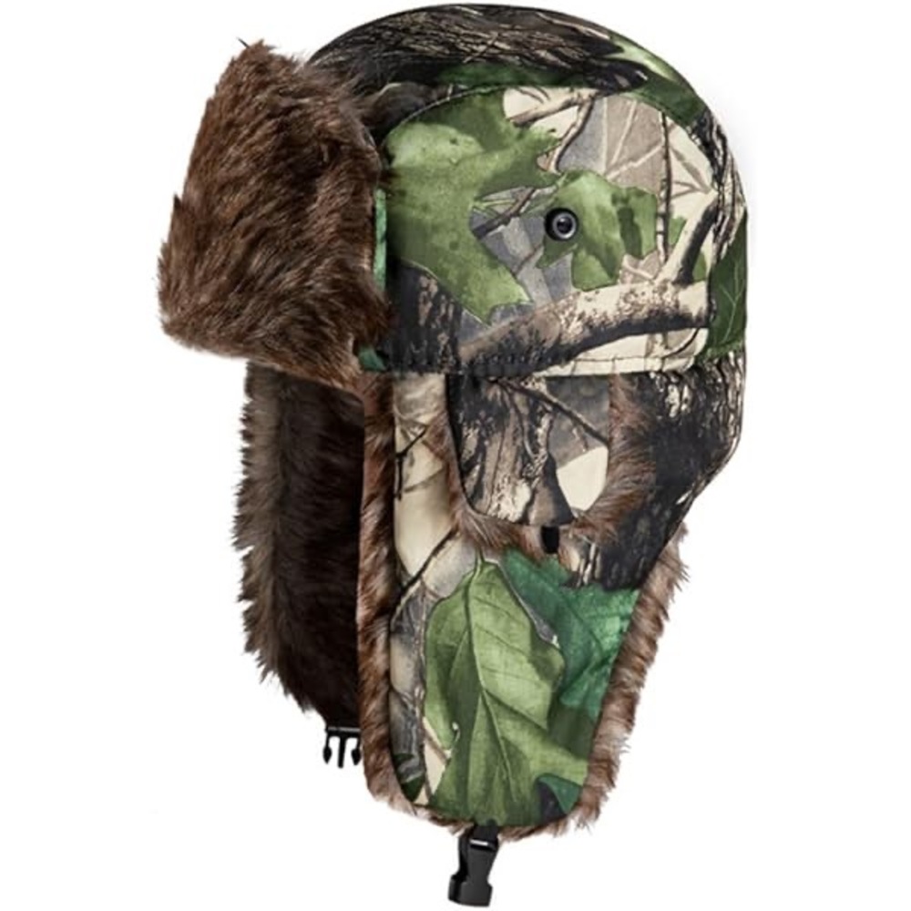 New Camouflage Camo Trapper Winter Hat Unisex Faux Fur